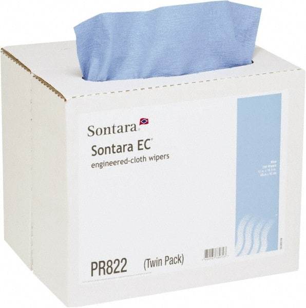 NuTrend Disposables - Dry General Purpose Wipes - Pop-Up, 12" x 16-1/2" Sheet Size, Blue - Exact Industrial Supply