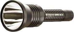 Streamlight - White LED Bulb, 200 Lumens, Industrial/Tactical Flashlight - Black Aluminum Body, 2 CR123A Lithium Batteries Included - Exact Industrial Supply