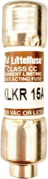 Value Collection - 600 VAC, 15 Amp, Fast-Acting Semiconductor/High Speed Fuse - 1-1/2" OAL, 200 (RMS Symmetrical) kA Rating, 13/32" Diam - Exact Industrial Supply