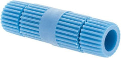 Value Collection - 16 to 14 AWG Compatible, Nylon Fully Insulated, Crimp-On Butt Splice Terminal - 2 Wire Entries, Brass Contacts, Blue - Exact Industrial Supply