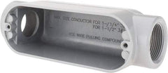 Value Collection - Form 85, C Body, 1-1/4" Trade, IMC, Rigid Aluminum Conduit Body - Oval - Exact Industrial Supply