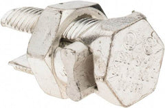 Value Collection - 6 (Solid) to 1/0 AWG, Copper Wire Compatible, Silicon Bronze, Hex Split Bolt Connector - Exact Industrial Supply