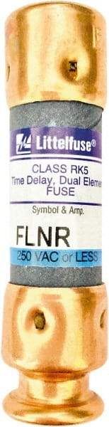 Value Collection - 125 VDC, 250 VAC, 2.5 Amp, Time Delay General Purpose Fuse - 2" OAL, 200 kA Rating, 9/16" Diam - Exact Industrial Supply