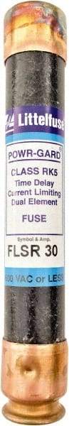 Value Collection - 300 VDC, 600 VAC, 30 Amp, Time Delay General Purpose Fuse - 200 kA Rating - Exact Industrial Supply