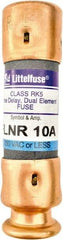 Value Collection - 125 VDC, 250 VAC, 10 Amp, Time Delay General Purpose Fuse - 2" OAL, 200 kA Rating, 9/16" Diam - Exact Industrial Supply