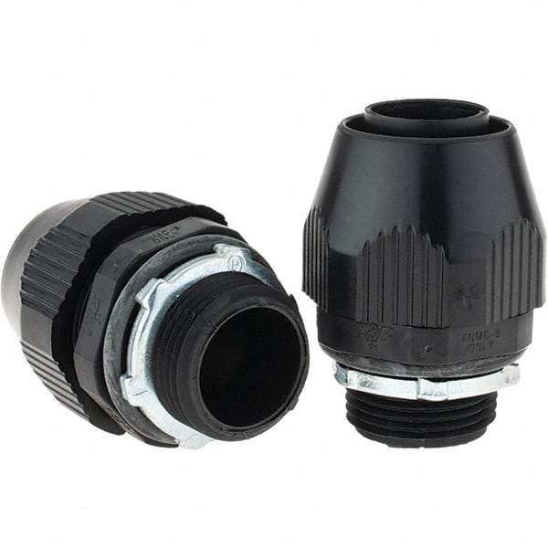 Value Collection - 1" Trade, Plastic Threaded Straight Liquidtight Conduit Connector - Exact Industrial Supply