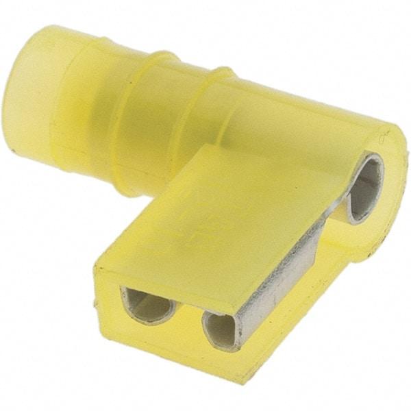 Value Collection - 12 to 10 AWG, Nylon, Fully Insulated, Female Wire Disconnect - 1/4" Wide Tab, Yellow, CSA Certified, UL Listed - Exact Industrial Supply