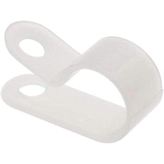 Value Collection - 3/8" Bundle Diam, 0.167" Hole, Nylon Clamp - White - Exact Industrial Supply