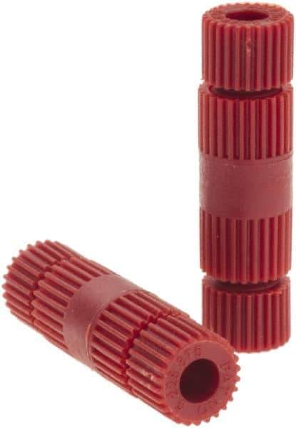 Value Collection - 24 to 18 AWG Compatible, Nylon Fully Insulated, Crimp-On Butt Splice Terminal - Red - Exact Industrial Supply