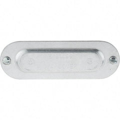 Value Collection - 3/4" Trade, Aluminum Conduit Body Cover Plate - Use with Conduit & Conduit Fittings, Service Entrance Connectors - Exact Industrial Supply