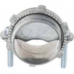 Value Collection - 1" Trade, Die Cast Zinc Squeeze Clamp Straight Conduit Connector - Exact Industrial Supply