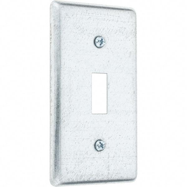 Value Collection - Electrical Outlet Box Steel Box Cover - Exact Industrial Supply