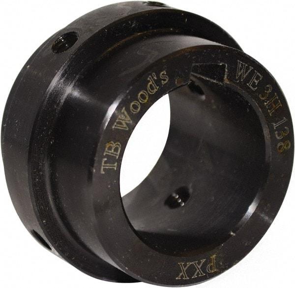 TB Wood's - 1-3/8" Bore, 5/16" x 5/32" Keyway Width x Depth, 2.6" Hub, WE4 Flexible Coupling Shaft Hub - 2.6" OD, 1.69" OAL, Steel, Type BTS - Exact Industrial Supply