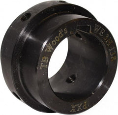 TB Wood's - 2-1/8" Bore, 1/2" x 1/4" Keyway Width x Depth, 8-1/8" Hub, WE50 Flexible Coupling Shaft Hub - 8-1/8" OD, 2-3/4" OAL, Steel, Type BTS - Exact Industrial Supply