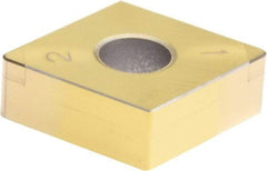 Sumitomo - 2NC-CNGA432 Grade BNC300 PCBN Turning Insert - TiN Finish, 80° Diamond, 1/2" Inscr Circle, 3/16" Thick, 1/32" Corner Radius - Exact Industrial Supply