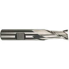 3/16″ × 3/8″ × 7/16″ × 2 5/16″ 2 Flute Single End HSSCo Finishing Center Cutting End Mill-Uncoated Series/List #4580 - Exact Industrial Supply