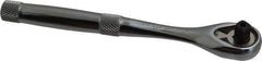 Proto - 1/4" Drive Pear Head Quick-Release Ratchet - Chrome Finish, 6-11/16" OAL, 45 Gear Teeth, Standard Head - Exact Industrial Supply