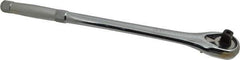 Proto - 1/2" Drive Pear Head Quick-Release Ratchet - Chrome Finish, 15" OAL, 45 Gear Teeth, Standard Head - Exact Industrial Supply