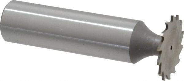 Whitney Tool Co. - 3/4" Diam x 1/32" Face Width, Cobalt, 14 Teeth, Shank Connection Woodruff Keyseat Cutter - Uncoated, 2-1/32" OAL x 1/2" Shank, Straight Teeth - Exact Industrial Supply