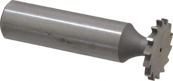 Whitney Tool Co. - 3/4" Diam x 5/64" Face Width, Cobalt, 14 Teeth, Shank Connection Woodruff Keyseat Cutter - Uncoated, 2-5/64" OAL x 1/2" Shank, Straight Teeth - Exact Industrial Supply