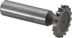 Whitney Tool Co. - 1" Diam x 11/64" Face Width, Cobalt, 16 Teeth, Shank Connection Woodruff Keyseat Cutter - Uncoated, 2-11/64" OAL x 1/2" Shank, Straight Teeth - Exact Industrial Supply