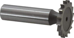 Whitney Tool Co. - 1-1/8" Diam x 1/8" Face Width, Cobalt, 16 Teeth, Shank Connection Woodruff Keyseat Cutter - Uncoated, 2-1/8" OAL x 1/2" Shank, Straight Teeth - Exact Industrial Supply