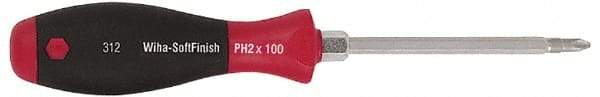 Wiha - #1, 6-11/16" OAL, Demolition Phillips Screwdriver - Hex Shank, Ergonomic Handle - Exact Industrial Supply
