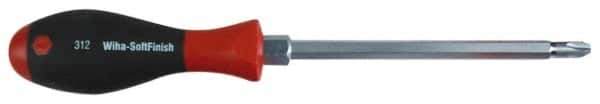 Wiha - #3, 10-11/16" OAL, Demolition Phillips Screwdriver - 6" Blade Length, Ergonomic Handle - Exact Industrial Supply