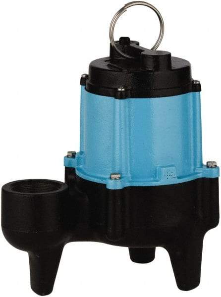 Little Giant Pumps - 1/2 hp, 9.5 Amp Rating, 115 Volts, Manual Operation, Sewage Pump - 1 Phase, Cast Iron Housing - Exact Industrial Supply