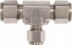 Brennan - 3/4" OD, Stainless Steel Union Tee - Comp x Comp x Comp Ends - Exact Industrial Supply