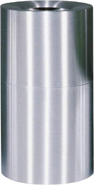 Rubbermaid - 21 Gal Aluminum Round Decorative Waste Receptacle With Top - Aluminum, 32" High - Exact Industrial Supply