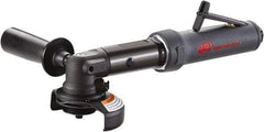 Ingersoll-Rand - 4" Wheel Diam, 13,500 RPM, Pneumatic Angle & Disc Grinder - 3/8-24 Spindle, 22 CFM, Rear Exhaust - Exact Industrial Supply