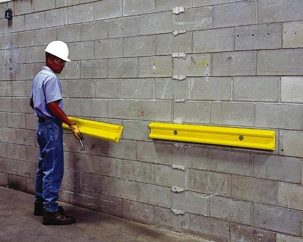 UltraTech - 48" Long, Polyethylene Wall/Surface Protector - Yellow - Exact Industrial Supply