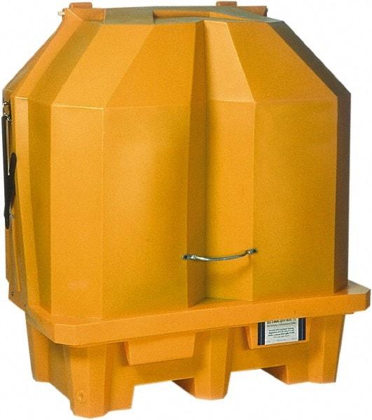 UltraTech - 66 Gal Sump, 3,000 Lb Capacity, 2 Drum, Polyethylene Spill Deck or Pallet - 57" Long x 31" Wide x 65" High, Liftable Fork, Inline Drum Configuration - Exact Industrial Supply