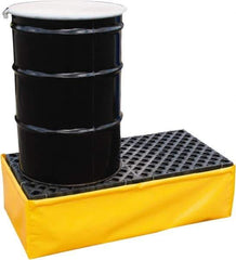 UltraTech - 66 Gal Sump, 1,200 Lb Capacity, 2 Drum, Polyethylene Spill Deck or Pallet - 56" Long x 25" Wide x 6" High, Liftable Fork, Inline Drum Configuration - Exact Industrial Supply