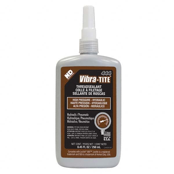 Vibra-Tite - 250 mL Bottle, Brown, Hydraulic - High Pressure Thread Sealant - Exact Industrial Supply