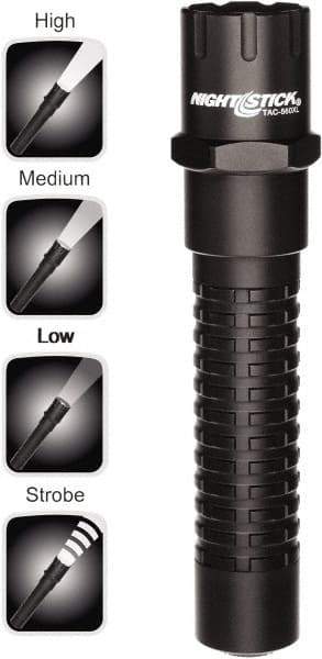Bayco - LED Bulb, Industrial/Tactical Flashlight - Black Aluminum Body, CR123 Batteries - Exact Industrial Supply