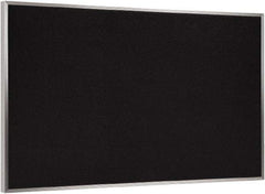 Ghent - 36" Wide x 24" High Open Cork Bulletin Board - Rubber, Black - Exact Industrial Supply