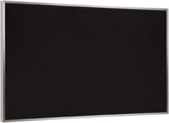 Ghent - 46-1/2" Wide x 36" High Open Cork Bulletin Board - Rubber, Black - Exact Industrial Supply