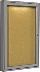 Ghent - 96-1/2" Wide x 48-1/2" High Open Cork Bulletin Board - Rubber, Confetti (Color) - Exact Industrial Supply