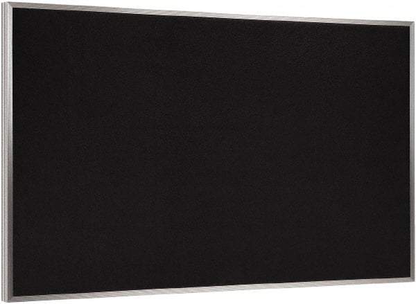 Ghent - 72-1/2" Wide x 48-1/2" High Open Cork Bulletin Board - Rubber, Black - Exact Industrial Supply