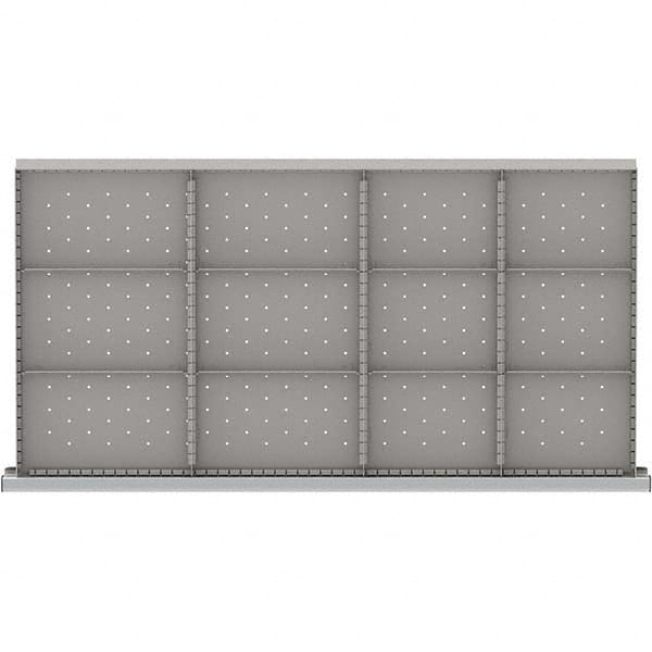 LISTA - 12-Compartment Drawer Divider Layout for 3.15" High Drawers - Exact Industrial Supply