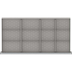 LISTA - 12-Compartment Drawer Divider Layout for 3.15" High Drawers - Exact Industrial Supply