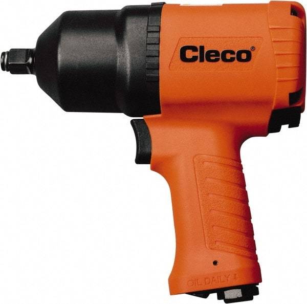 Cleco - 1/2" Drive, 8,000 RPM, 800 Ft/Lb Torque Impact Wrench - Pistol Grip Handle, 1,250 IPM, 40.5 CFM, 90 psi, 1/4" NPT Inlet - Exact Industrial Supply