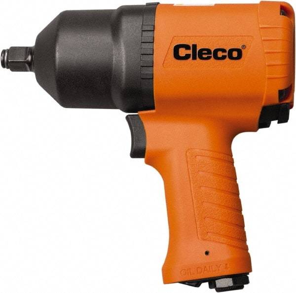 Cleco - 1/2" Drive, 8,500 RPM, 780 Ft/Lb Torque Impact Wrench - Pistol Grip Handle, 1,200 IPM, 40.5 CFM, 90 psi, 1/4" NPT Inlet - Exact Industrial Supply