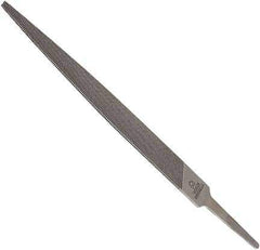 Anglo American - 10" Long, Bastard Cut, Warding American-Pattern File - Double Cut, 0.12" Overall Thickness, Tang - Exact Industrial Supply