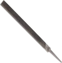 Anglo American - 10" Long, Smooth Cut, Mill American-Pattern File - Single Cut, 0.16" Overall Thickness, Tang - Exact Industrial Supply