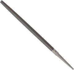 Anglo American - 8" Long, Bastard Cut, Taper American-Pattern File - Single Cut, 0.31" Overall Thickness, Tang - Exact Industrial Supply