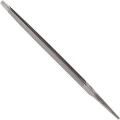Anglo American - 8" Long, Bastard Cut, Taper American-Pattern File - Single Cut, 0.39" Overall Thickness, Tang - Exact Industrial Supply
