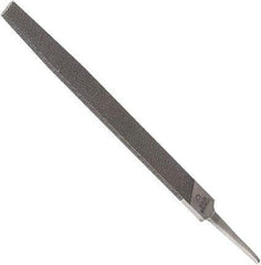 Anglo American - 8" Long, Second Cut, Triangle American-Pattern File - Double Cut, 0.55" Overall Thickness, Tang - Exact Industrial Supply